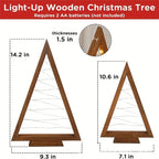 Wooden Desktop Mini Light Tree Set – Decorative LED Holiday Trees for Home, Office & Shelf Displays, Reusable, 2 to 6-Piece Sets