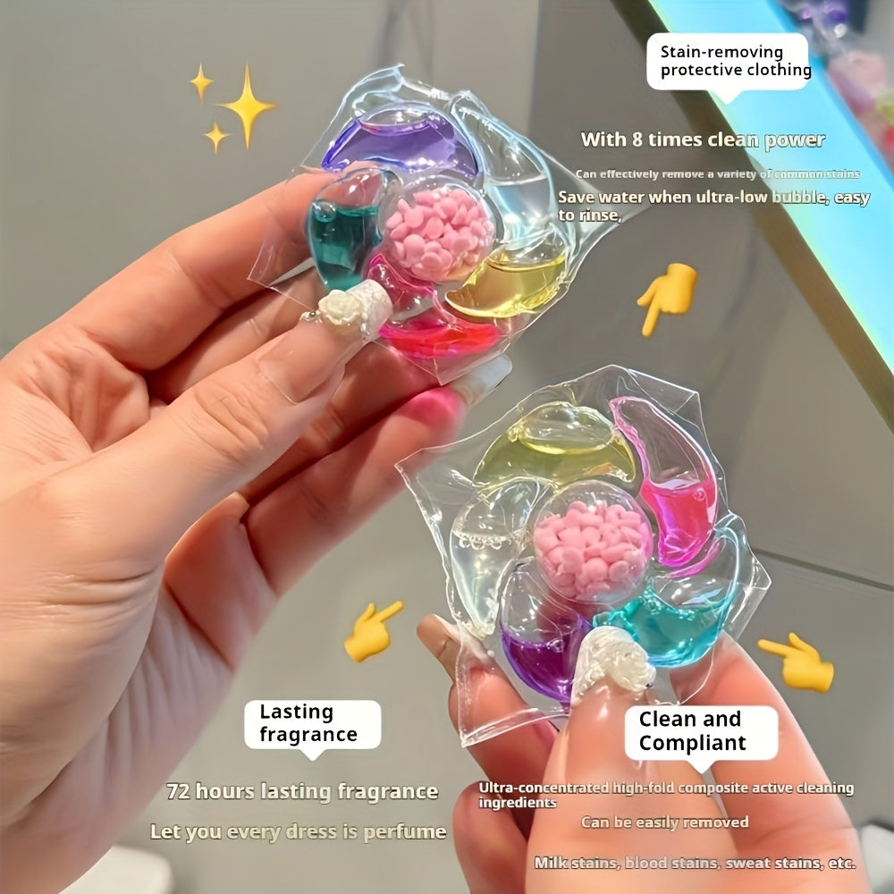 6-in-1 Laundry Gel Beads Pods – Concentrated Detergent with Fragrance, Stain Removal, Chlorine-Free, Color Safe – 200g / 600g / 1150g