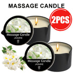 2-in-1 Soy Wax Massage Oil Candle Essential Oil Scented Warm Moisturizing Body Lotion Luxury Spa Candle Gift Set for Women Nail Salon Pedicure Wedding Christmas Valentine 1pc 2pc 6pc 17 Scents