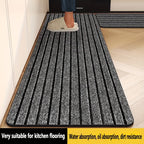 Striped Non-Slip Floor Mat with Rubber Bottom - Dust Removal Entrance Door Mat for Kitchen, Entryway & Indoor Use, Easy Clean Durable Carpet Mat in Multiple Sizes & Colors