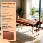 Portable Folding Massage Table Professional Lash Bed, Height Adjustable 8-Level Aluminium Legs, 30.9" Wide Tiltable Headrest for Spa Salon Tattoo Home Beauty