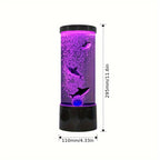 Bubble Fish Lava Lamp 17 Colors 4 Modes LED Artificial Fish Tank Night Light – Battery & USB Powered Mini Bubble Lamp with Remote for Room Decor & Gifts