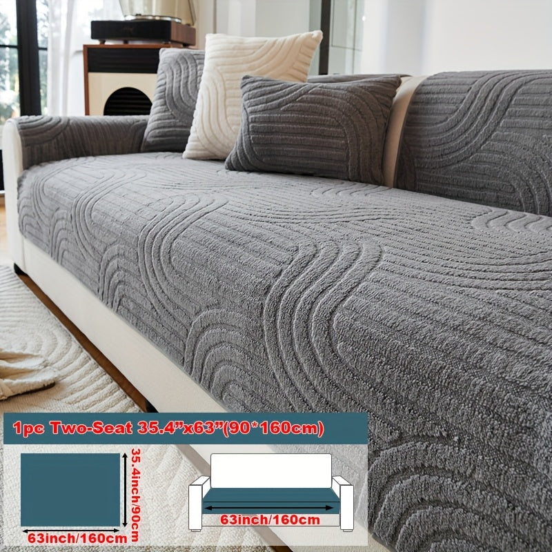 Bohemian Plush Sofa Cushion Cover Christmas Decorative Non-Slip Machine Washable Pet-Friendly All-Season Pillow Cover for Living Room Bedroom Office Home Decor