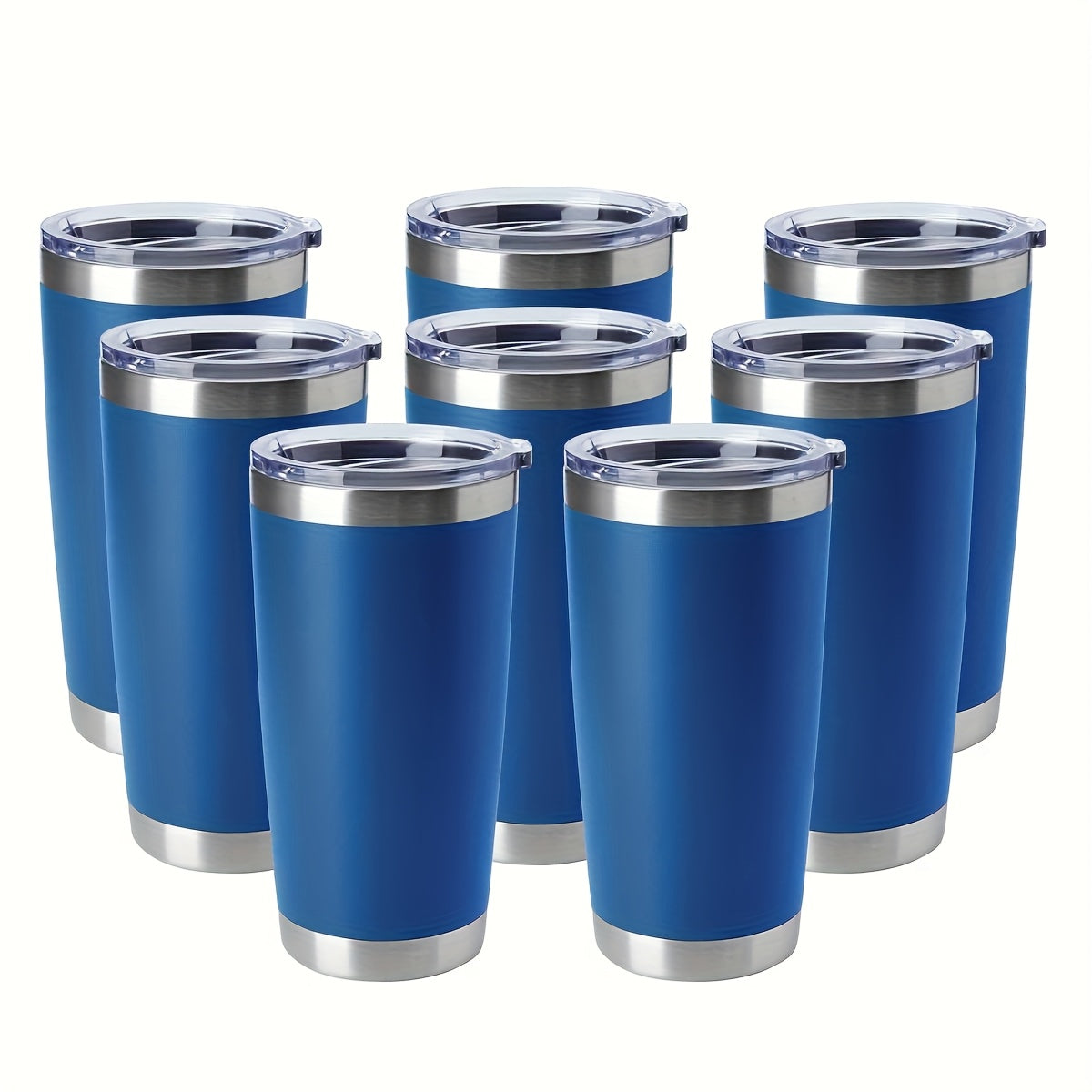 20oz Insulated Travel Coffee Tumbler 8-Pack – Stainless Steel Mug with Lid & Straw | Animal Print | Hot & Cold Drinks | Outdoor, Holiday & Valentine’s Gift
