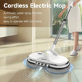 Cordless Electric Spin Mop with LED Headlight & Water Sprayer - Dual Motor 150RPM, 180ml Tank, Rechargeable Floor Scrubber for Hardwood, Tile & Marble | Lightweight for Elderly