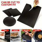 Oven Liners for Bottom of Oven 2pcs + Oil Brush - BPA Free Thick Non-Stick Oven Mats for Electric, Gas, Toaster, Convection & Microwave Ovens, Grills & BBQ