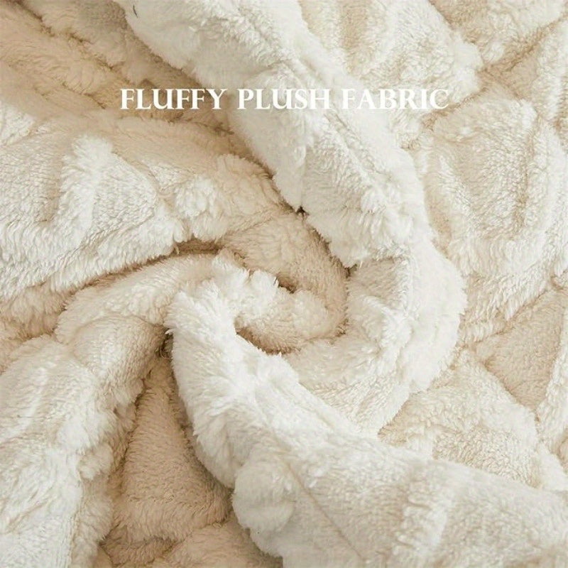 Thick Plush Sofa Cover Mat – Anti-Slip Backing Couch Slipcover, Machine Washable, 1–4 Seater, Living Room Bedroom Office, White Grey Coffee