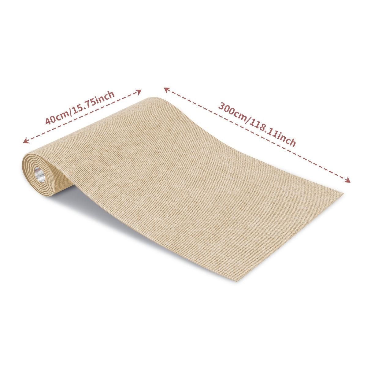 Non-Slip Hallway Runner Rug Self-Adhesive TPR Backing Ultra-Thin 0.4mm 5 Colors 6 Sizes for Kitchen Bedroom Living Room Entryway Hardwood Floors