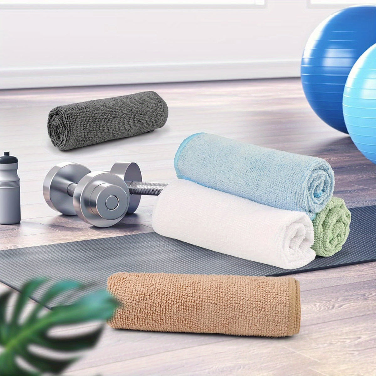 Bulk Microfiber Towels 100 or 200 Pack – Super Absorbent & Soft, 9.8×9.8 Inch – Multi-Purpose Washcloths for Bathroom, Hotel, Spa & Gym, Pure or Stripe, Random Color
