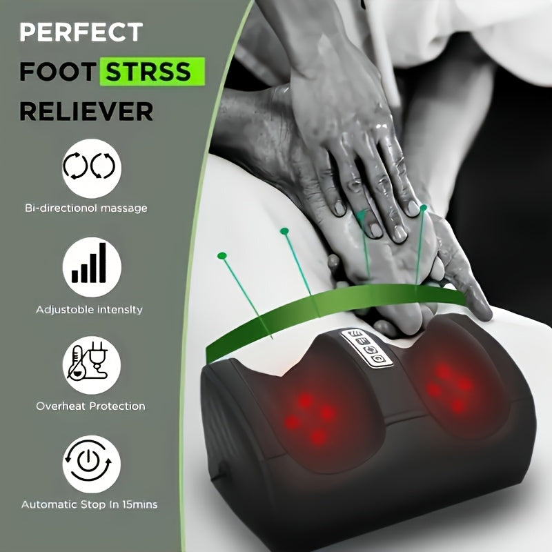 Foot Massager with Heat & Deep Kneading Compression for Legs, Feet & Arms – Electric Shiatsu Foot Massager for Home or Office Relief, Ideal Gift for Birthday, Christmas, Valentine's Day & Holidays