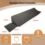 Bed Wedge Pillow & Headboard Gap Filler – Triangle Pillow Wedge for Sleeping, Reading & Resting | Twin, Full, Queen & King | Grey & White