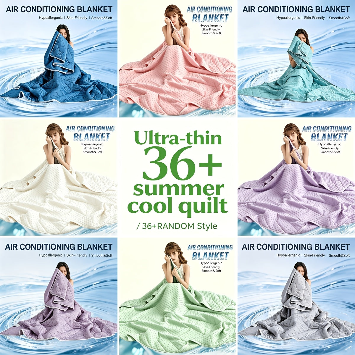 Cooling Blanket Quilt Extra Large - Lightweight Breathable Air-Cooled Moisture-Wicking Comforter for Adults Summer Heat Machine Washable Fits Most Beds