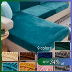Velvet Stretch Cushion Cover Slipcover for Sofa Armchair Living Room Seat Cushion Protector Plush Couch Cover 1 2 3 Seater