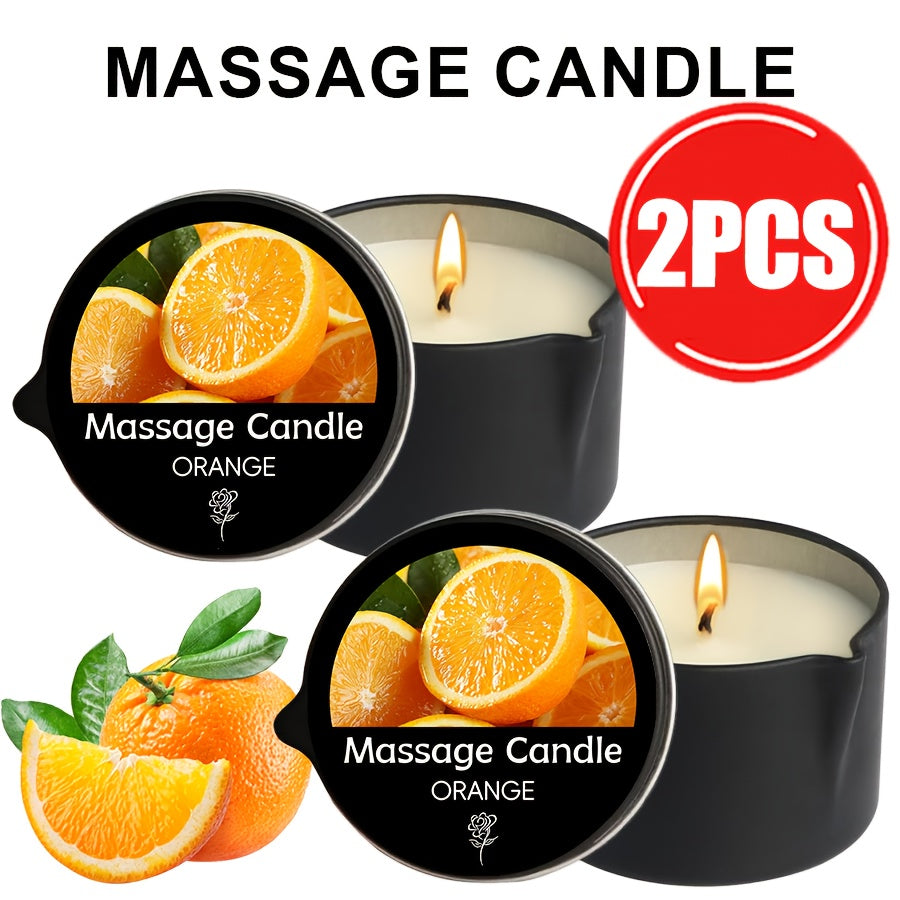2-in-1 Soy Wax Massage Oil Candle Essential Oil Scented Warm Moisturizing Body Lotion Luxury Spa Candle Gift Set for Women Nail Salon Pedicure Wedding Christmas Valentine 1pc 2pc 6pc 17 Scents