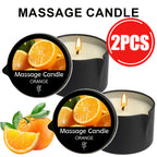 2-in-1 Soy Wax Massage Oil Candle Essential Oil Scented Warm Moisturizing Body Lotion Luxury Spa Candle Gift Set for Women Nail Salon Pedicure Wedding Christmas Valentine 1pc 2pc 6pc 17 Scents