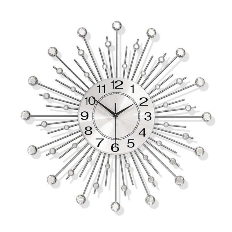 24-Inch Silent Wall Clock Minimalist Modern Wrought Iron – Large Non-Ticking Decorative Clock for Living Room, Kitchen, Bedroom & Bathroom