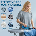 Clothes Steamer Handheld Garment Steamer Non-Stick Plate High Pressure Anti-Calc Fast Heating Adjustable Temperature Dry Wet Travel Essential Blue