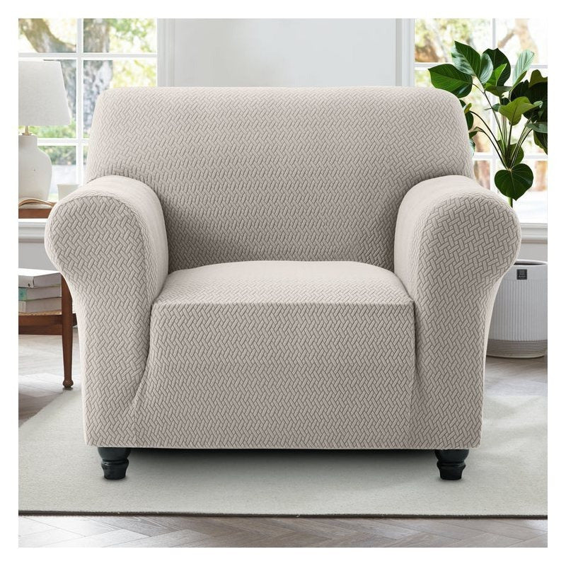 Thickened Jacquard Spandex Sofa Cover Elastic Stretch Slipcover Pet Friendly All Season Non-Slip Removable Washable Armchair Loveseat 1 2 3 Seater Couch Protector