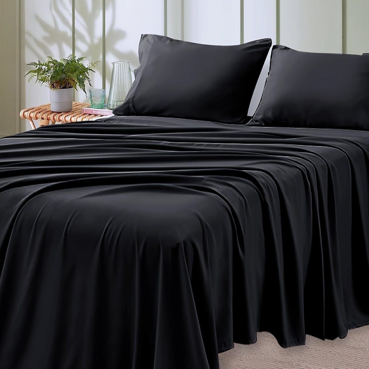 Luxury Microfiber Bed Sheet Set 4-Piece | Deep Pocket, Fade Resistant