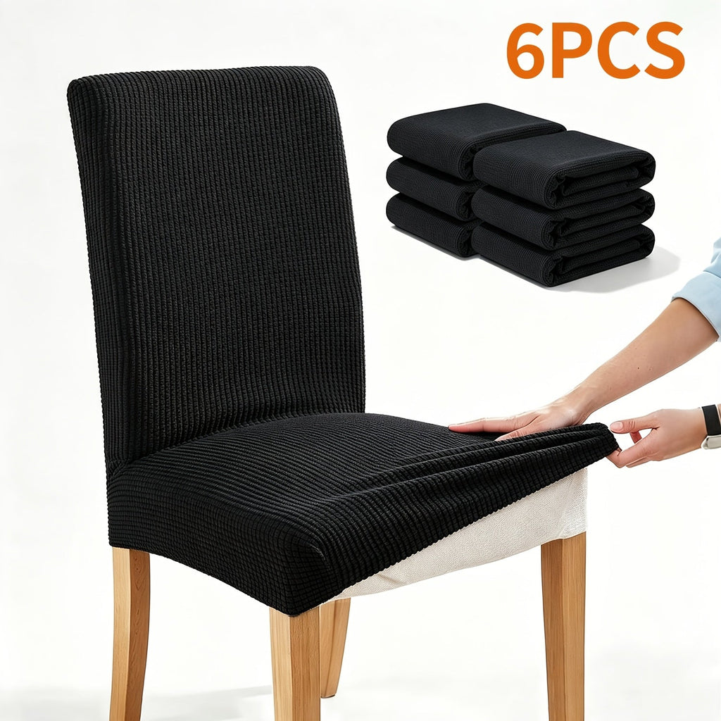 Dining Chair Covers 4/6pcs Set Washable Pet Friendly Dirt & Wear Resistant – Versatile Stretch Slipcovers for Home & Restaurant Seating, 12 Colors