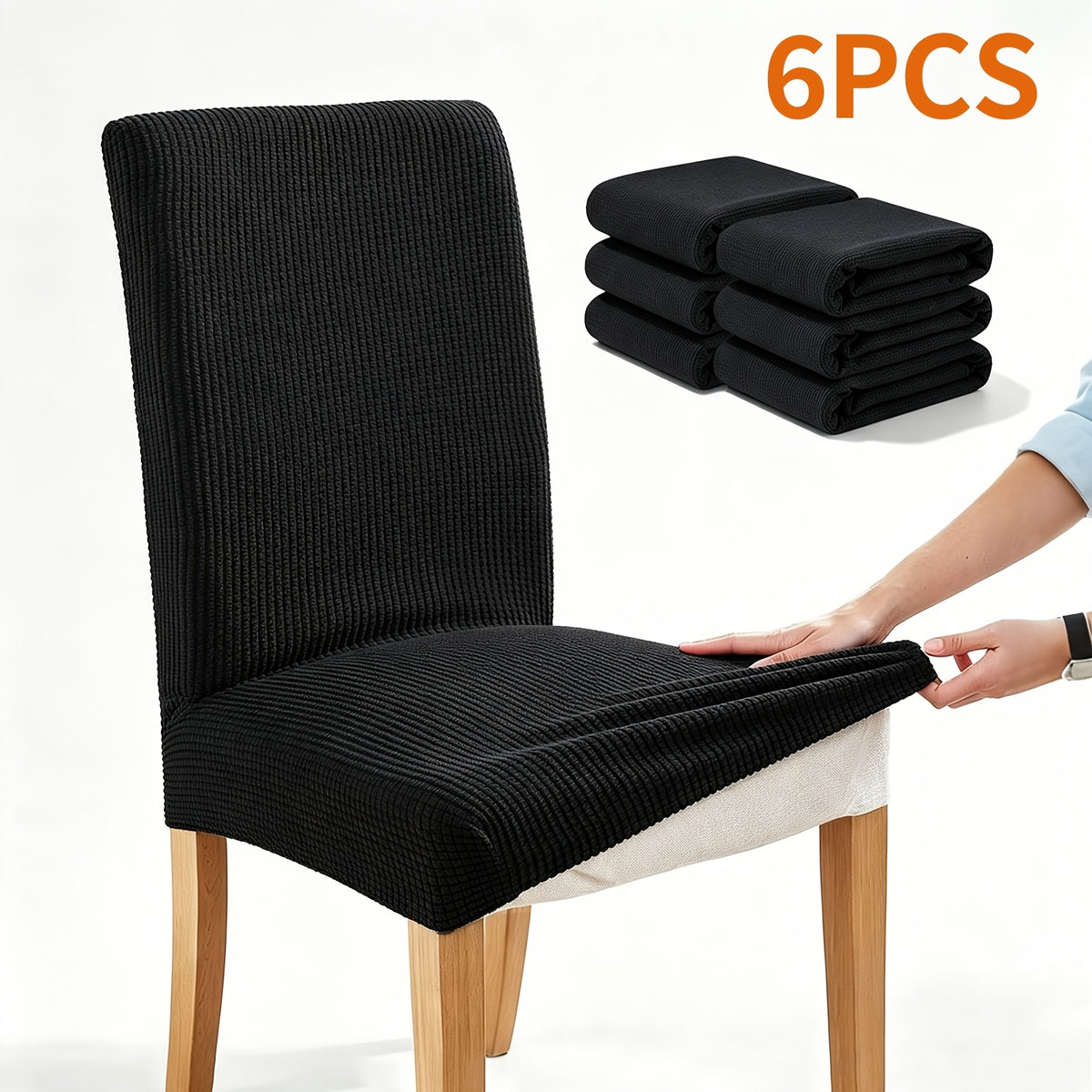 Dining Chair Covers 4/6pcs Set Washable Pet Friendly Dirt & Wear Resistant – Versatile Stretch Slipcovers for Home & Restaurant Seating, 12 Colors