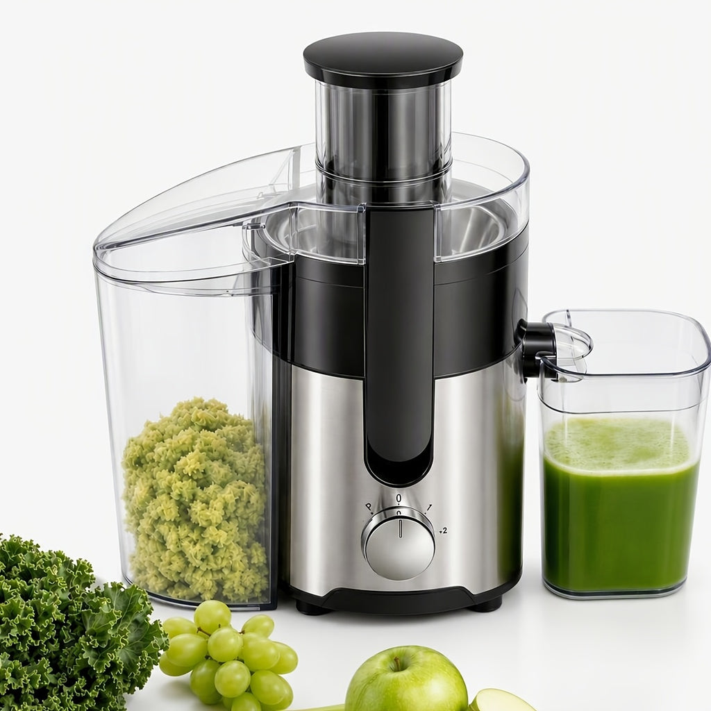 Centrifugal Juicer Juice Extractor with Pulp Separation, 3-Inch Wide-Mouth Feed Chute, 3-Speed Settings, Detachable Easy-Clean Parts, High Juice Yield – Ideal for Fruits & Vegetables, Family Juicing
