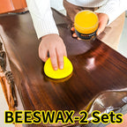 Beeswax Wood Polish & Scratch Repair Kit 80g with Polishing Sponge, Natural Wax for Wooden Furniture Floors Surfaces, 2-Set & 4-Piece Bundle