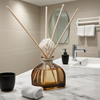 Rattan Reed Diffuser Lavender Essential Oil Flameless Aromatherapy Home Fragrance Air Freshener Deodorizer for Bedroom Bathroom Living Room Office