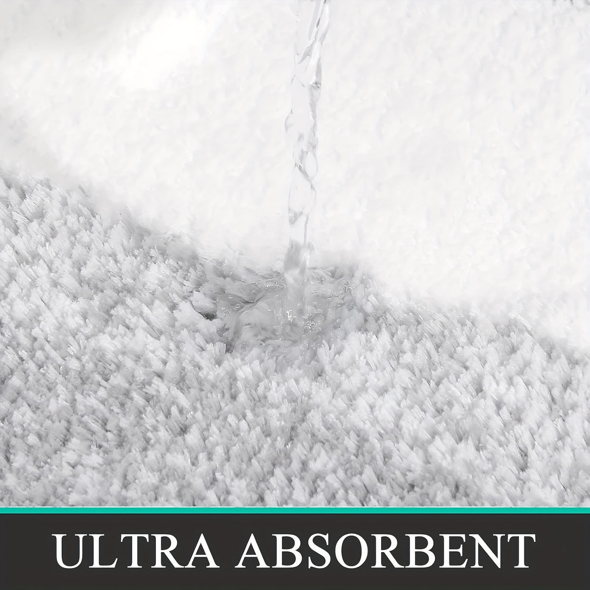 Bathroom Rug Set 3 Piece Plush Shaggy Non-Slip Absorbent Microfiber Bath Mat with U-Shaped Contour Toilet Mat – Multiple Colors & Sizes for Tub, Shower & Bathroom Floor