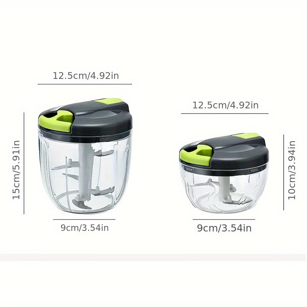 Multifunctional Vegetable & Food Chopper with 3/5 Interchangeable Blades - 900ml Container | Onion, Garlic, Carrot, Salad Chopper