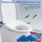 Toilet Bowl Cleaner Tablets Automatic – 12 / 24 / 32 Count Blue Blocks, Low Odor, Stain Removing & Long-Lasting Deodorant for Home & RV