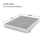 Heavy Duty Box Spring Foundation | 5", 7" & 9" High Metal Frame with Fabric Cover, Easy Assembly – Twin, Full, King