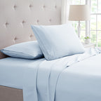 Bamboo Sheet Set 4-Piece 1800 Thread Count Deep Pocket – Soft Breathable Embroidered Bed Sheets Twin Full King, Wrinkle & Fade Resistant Microfiber Bedding Set