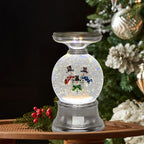 Swirling LED Candle Holder Water Lantern Acrylic Centerpiece – 3-Wick Table Decor for Wedding, Party & Holiday Gifts