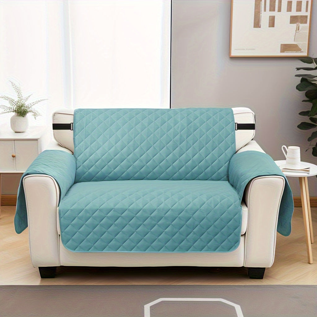 Elastic Strap Sofa Slipcover – Washable Couch Cover for Recliner Armchair Loveseat 1 2 3 4 Seater, Pet Dog Cat Proof Furniture Protector for Living Room