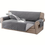 Liquid-Resistant Sofa Cover with Pocket, Geometric Pattern Couch Slipcover Furniture Protector for Pets, Washable Thick Soft 1 2 3 4 Seat Sizes Chair Loveseat Sofa