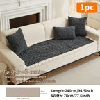 Thickened Quilted Sofa Cushion Pad Soft Polyester Seat Mat for Loveseat 2 3 4 Seater Sofa Autumn Winter Warmth Home Decor Dark Gray Dark Coffee Cream Green