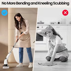9-in-1 USB Rechargeable Electric Rotating Cleaning Brush – 8 Brush Heads + Gap Brush, 2-Hour Runtime, Telescopic Handle for Bathtub, Tile, Floor & Car