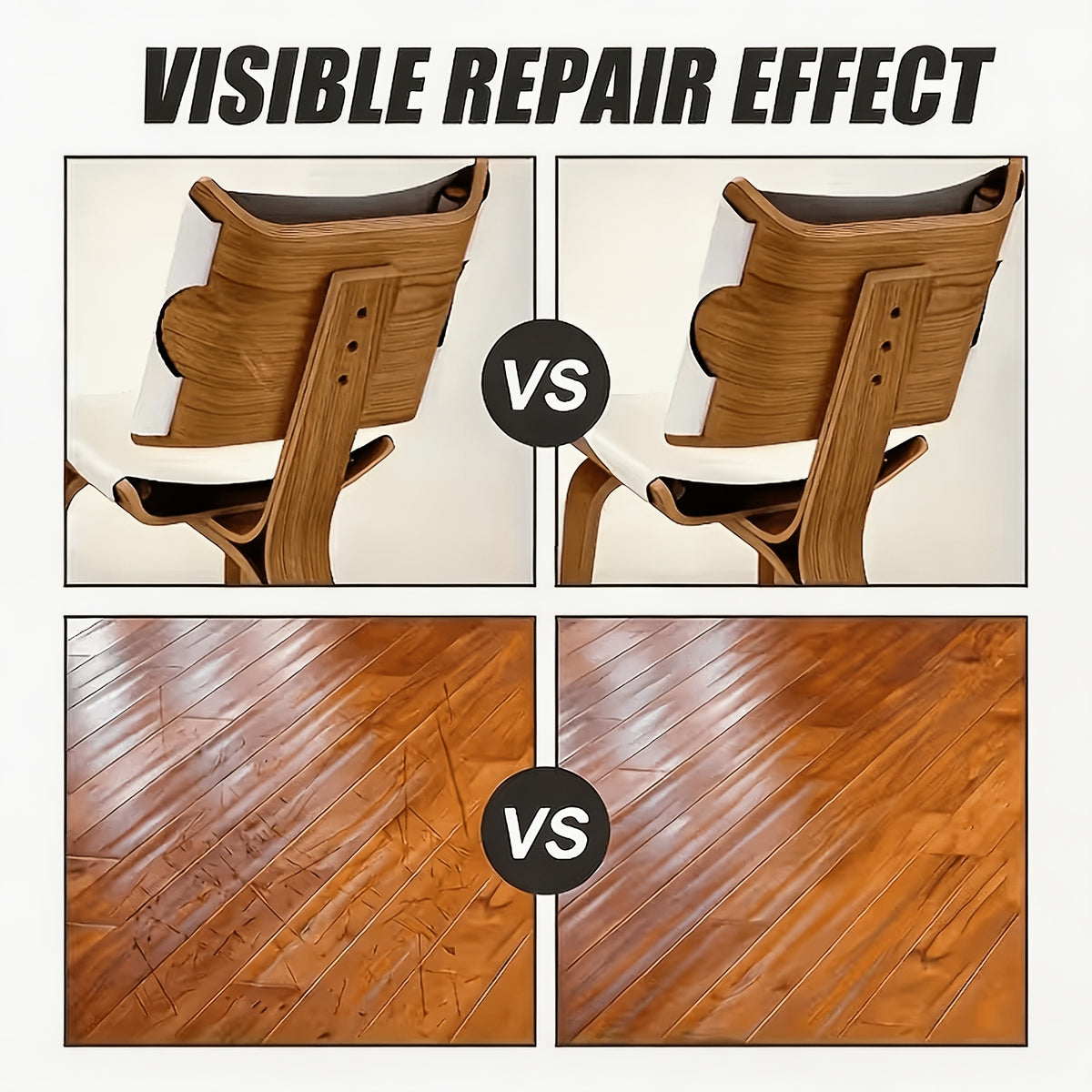 Wood Repair Paste — All-Purpose Wood Restorer for Scratches, Cracks & Gouges on Doors, Cabinets, Tables, Chairs & Hardwood Floors, Blends Wood Tones for Seamless Furniture Repair