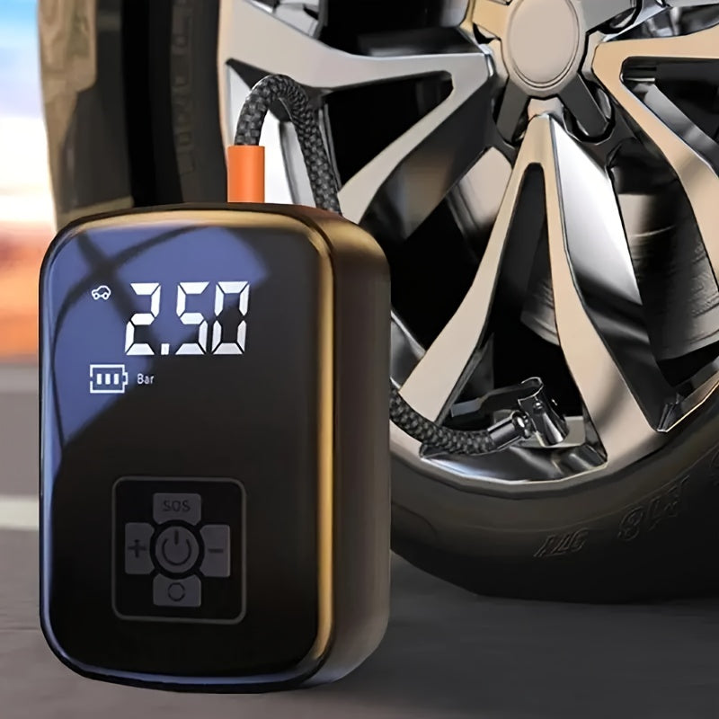 Portable Tire Inflator Cordless Air Compressor – 100W Digital Display, 4000mAh USB-C Fast Charge, 5 Modes, Multi-Nozzle, for Car Motorcycle Bicycle Tires & Sports Balls, 6 Colors