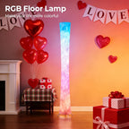 Smart RGB LED Floor Lamp with Music Sync App & Remote Control Dimmable Color Changing Standing Light for Living Room Bedroom Office