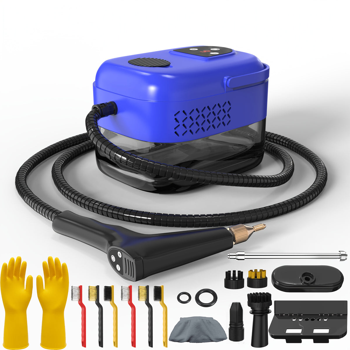 Handheld High-Pressure Steam Cleaner – High-Temperature, LCD Display, Multi-Speed Control | Carpet, Kitchen, Sofa & Tile Cleaning