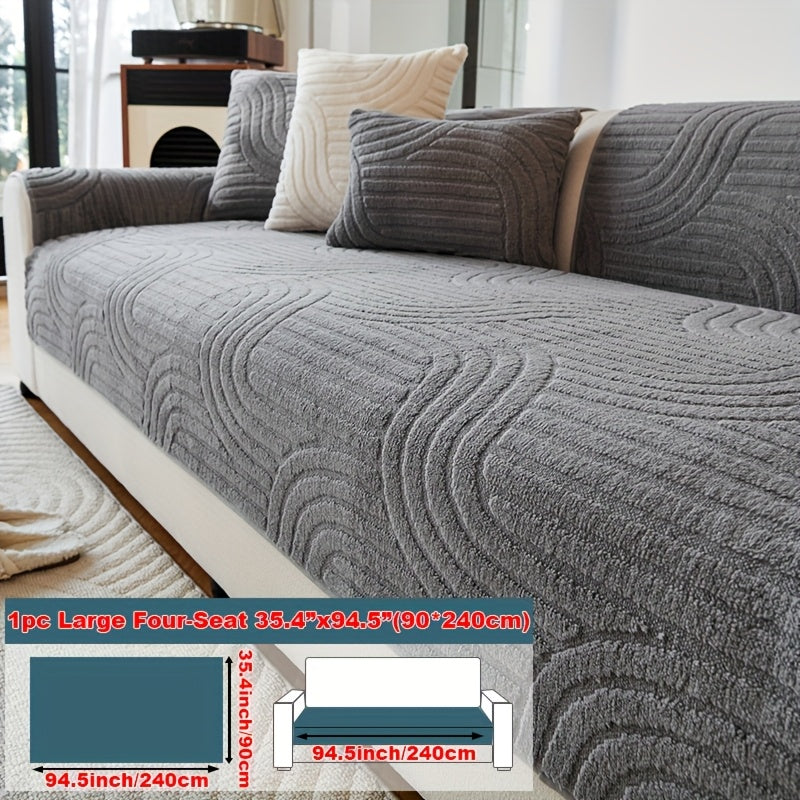 Bohemian Plush Sofa Cushion Cover Christmas Decorative Non-Slip Machine Washable Pet-Friendly All-Season Pillow Cover for Living Room Bedroom Office Home Decor