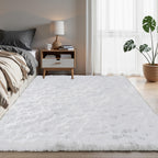 Tie-Dye Fluffy Area Rug – Ultra-Soft Thickened Plush Indoor Mat for Living Room, Bedroom & Office, 9 Colors 6 Sizes, Boho Machine-Woven Floor Carpet