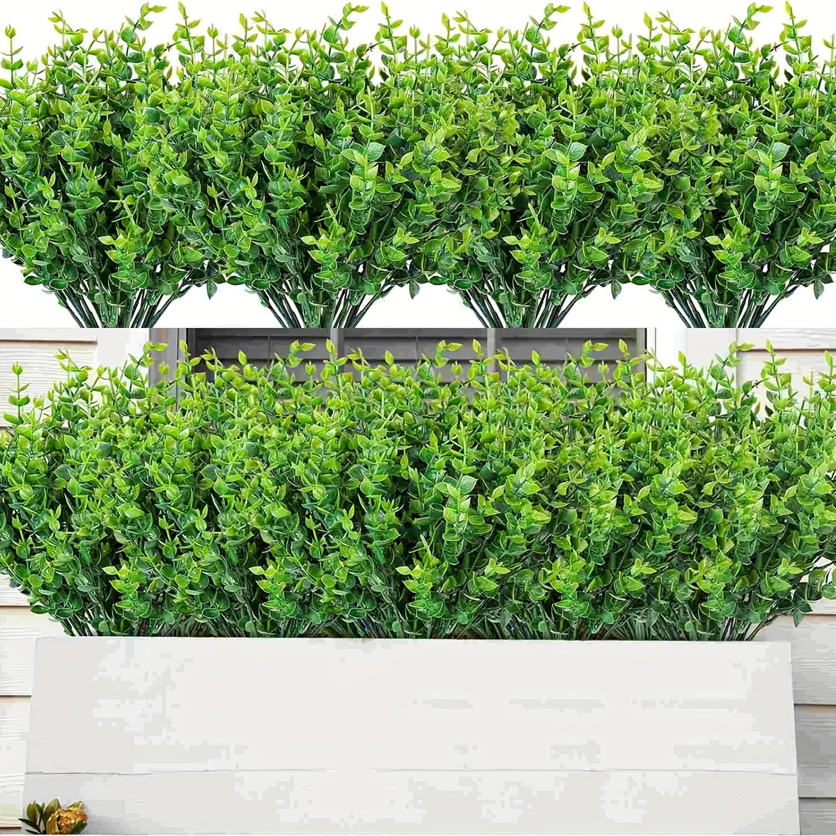 UV-Resistant Artificial Boston Ferns Bulk Set 20pcs – Faux Outdoor Fern Plants for Home, Office, Garden, Patio & Yard Decor, Realistic Lifelike Plastic Greenery