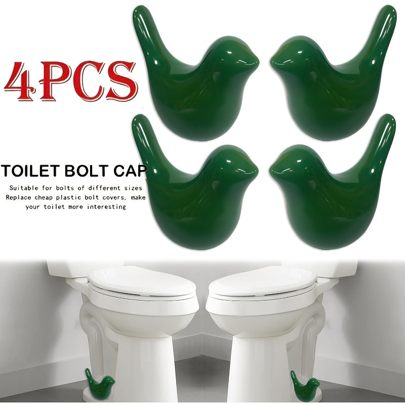 Decorative Toilet Bolt Caps, Rustproof Floor Bolt Covers for Bathroom Decor – Ocean Animal Style, Quick Install, 2 or 4-Piece Sets