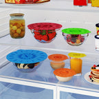 7-Pack Silicone Lids with 5 Sizes – Reusable Microwave Splatter Cover for Bowls, Cups, Pots & Pans | Heat Resistant, Dishwasher Safe, BPA Free