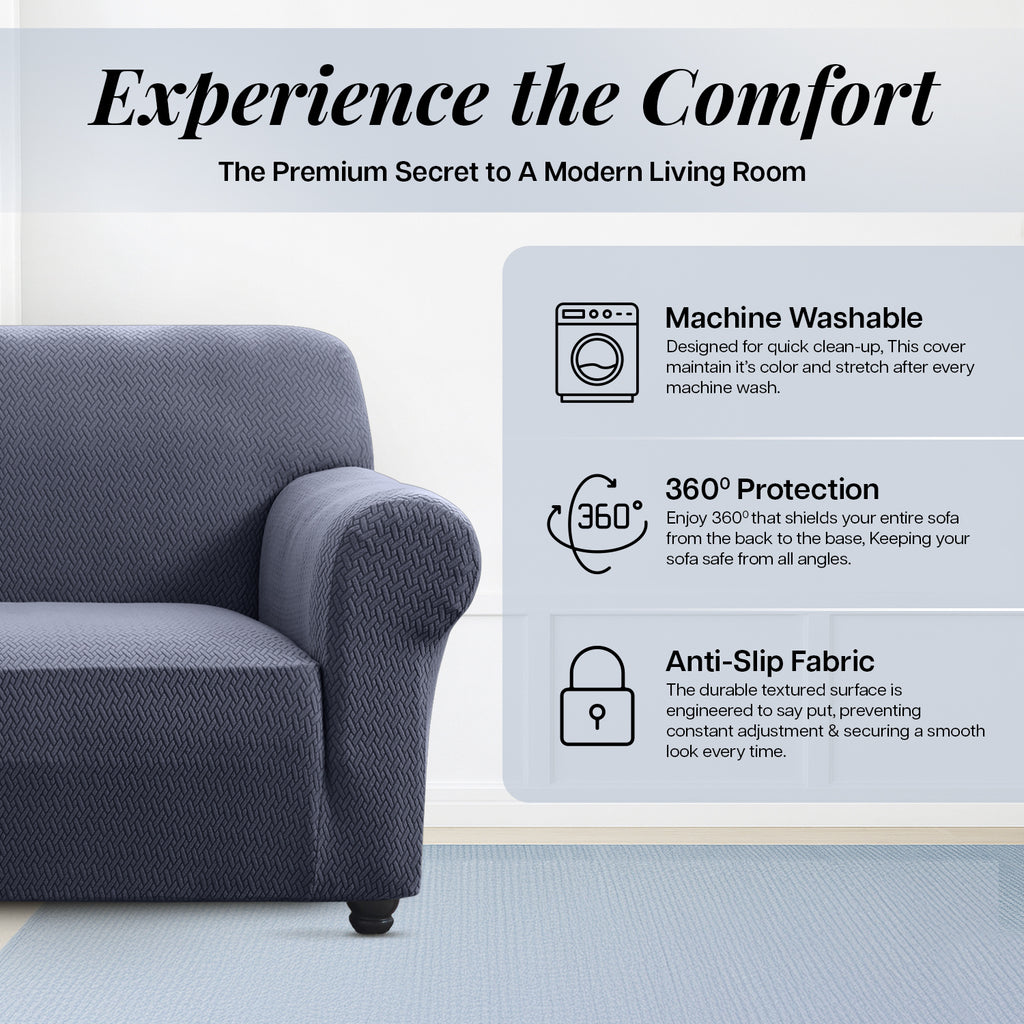 Thickened Spandex Sofa Cover Anti-Scratch – Stretch Polyester Sofa Protector, Anti-Slip Pet-Friendly, Machine Washable, 6 Colors, 1/2/3 Seater, Living Room Bedroom Home Decor