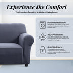Thickened Spandex Sofa Cover Anti-Scratch – Stretch Polyester Sofa Protector, Anti-Slip Pet-Friendly, Machine Washable, 6 Colors, 1/2/3 Seater, Living Room Bedroom Home Decor