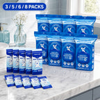 Flushable Wet Wipes with Probiotics Fragrance Free Sewer Safe Soft Thick Plant-Based Disposable Wipes for Personal Care Incontinence Travel Camping Available in Multiple Pack Sizes